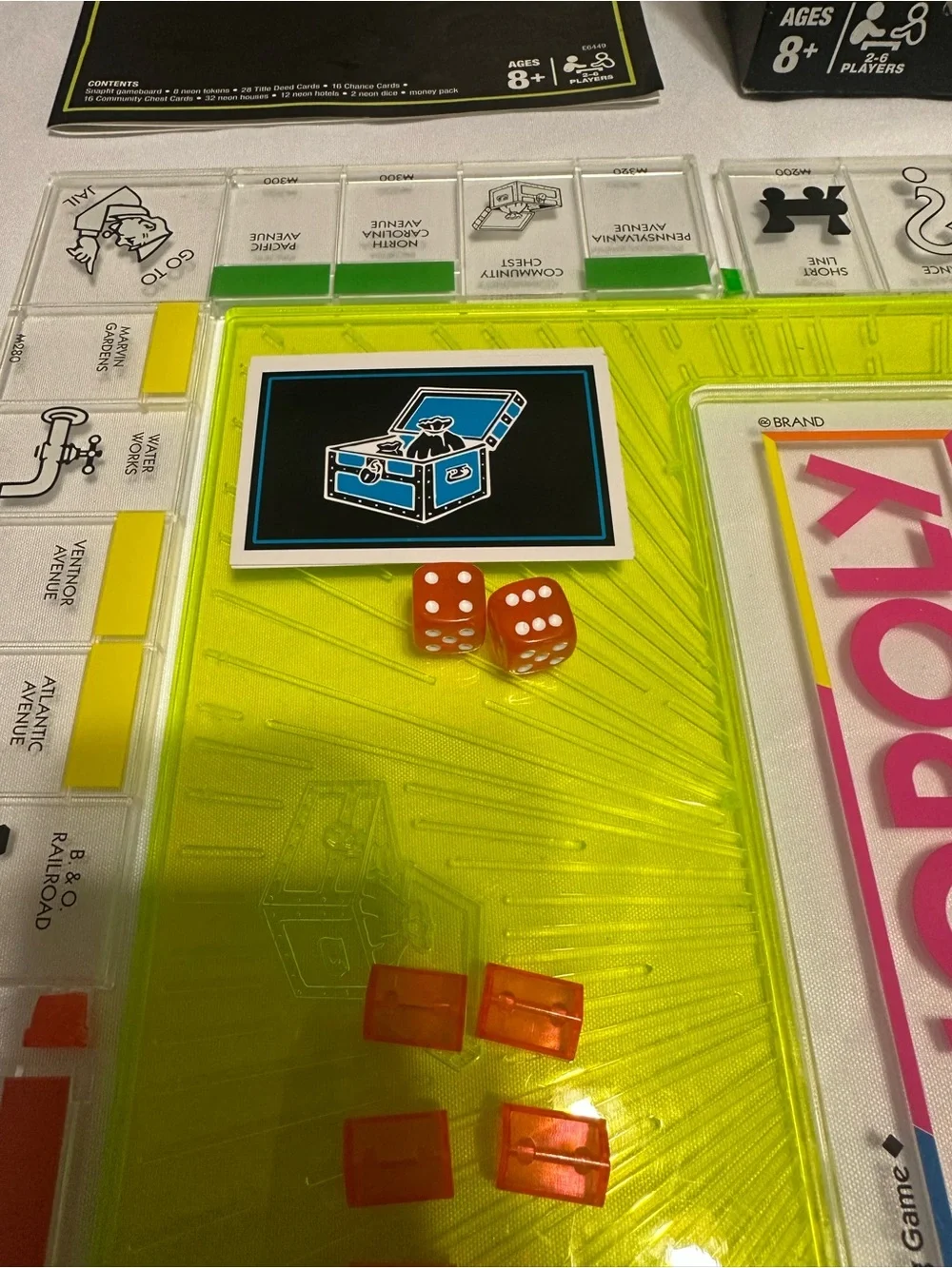 Hasbro Neon Green and Pink Monopoly Game Set